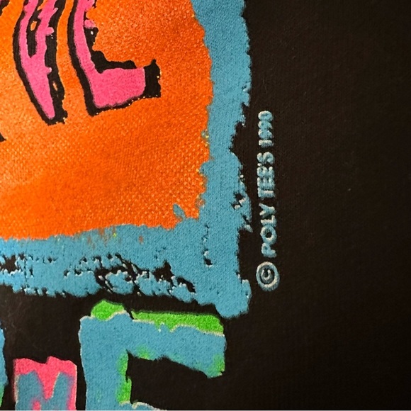 Vintage 90s Primitive Surf Team T Shirt Hawaii Neon Single Stitch - Picture 6 of 8